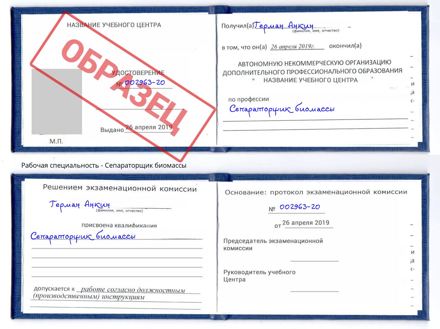 Сепараторщик биомассы Псков