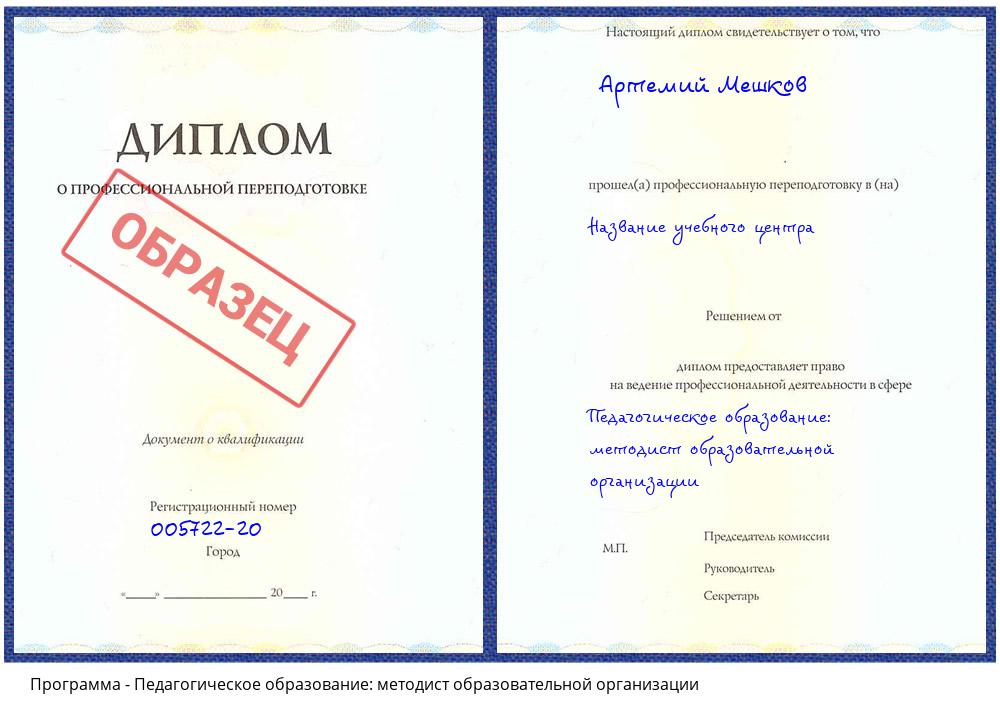 Педагогическое образование: методист образовательной организации Псков