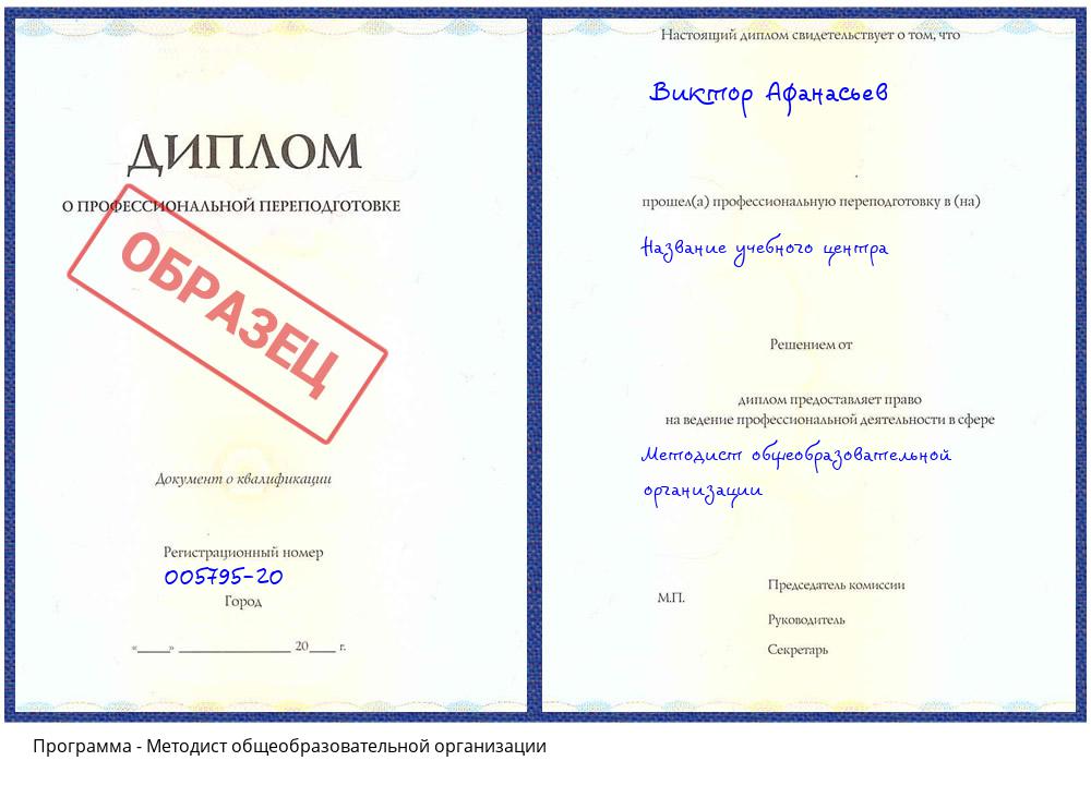 Методист общеобразовательной организации Псков
